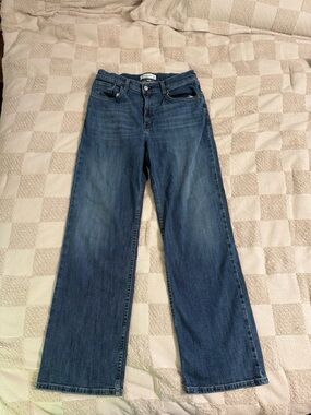 Abercrombie & Fitch Medium Blue Wide-Leg Jeans